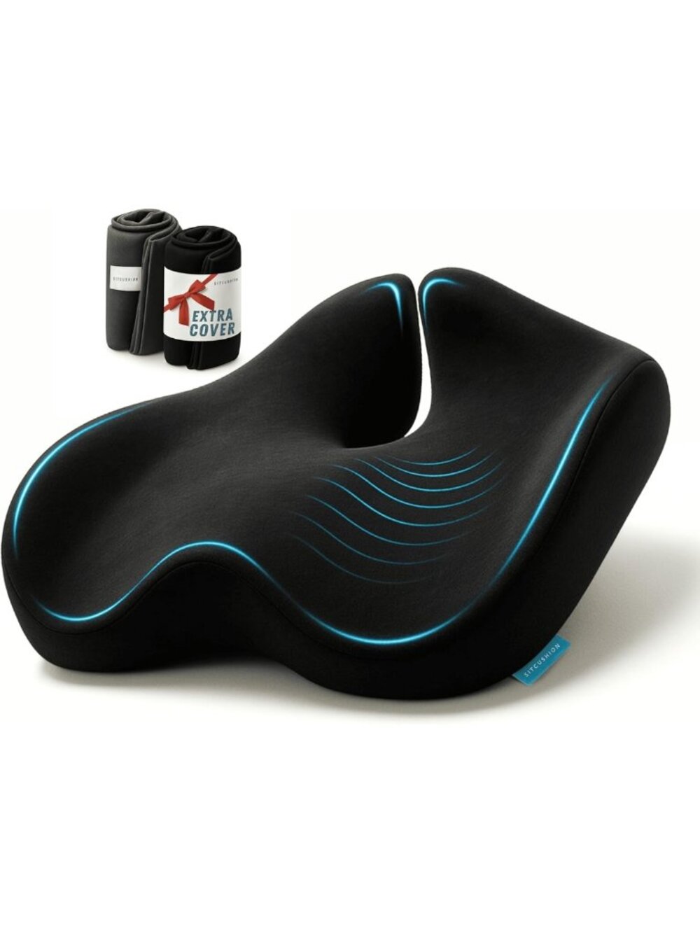 Extra Large Pressure Relief Seat Cushion for Tailbone Pain & Sciatica Relief